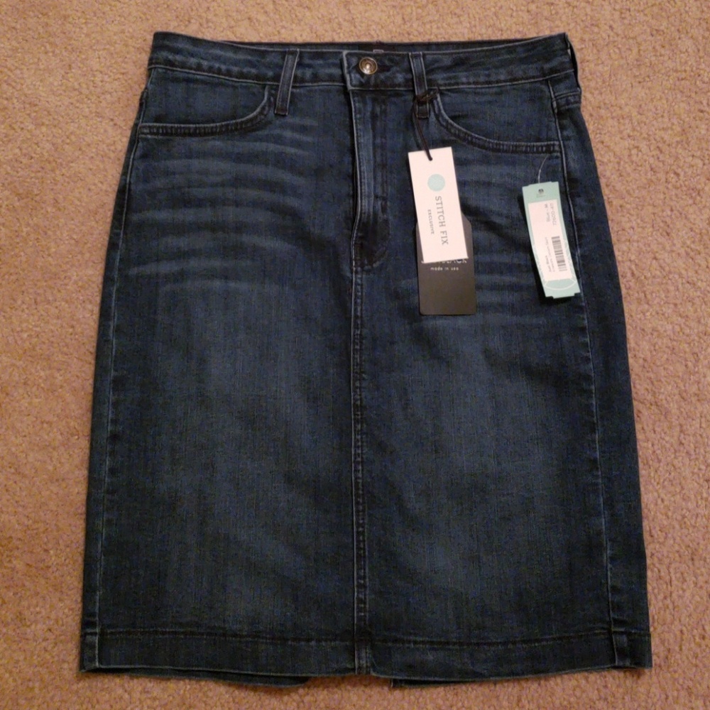 Denim Pencil Skirt